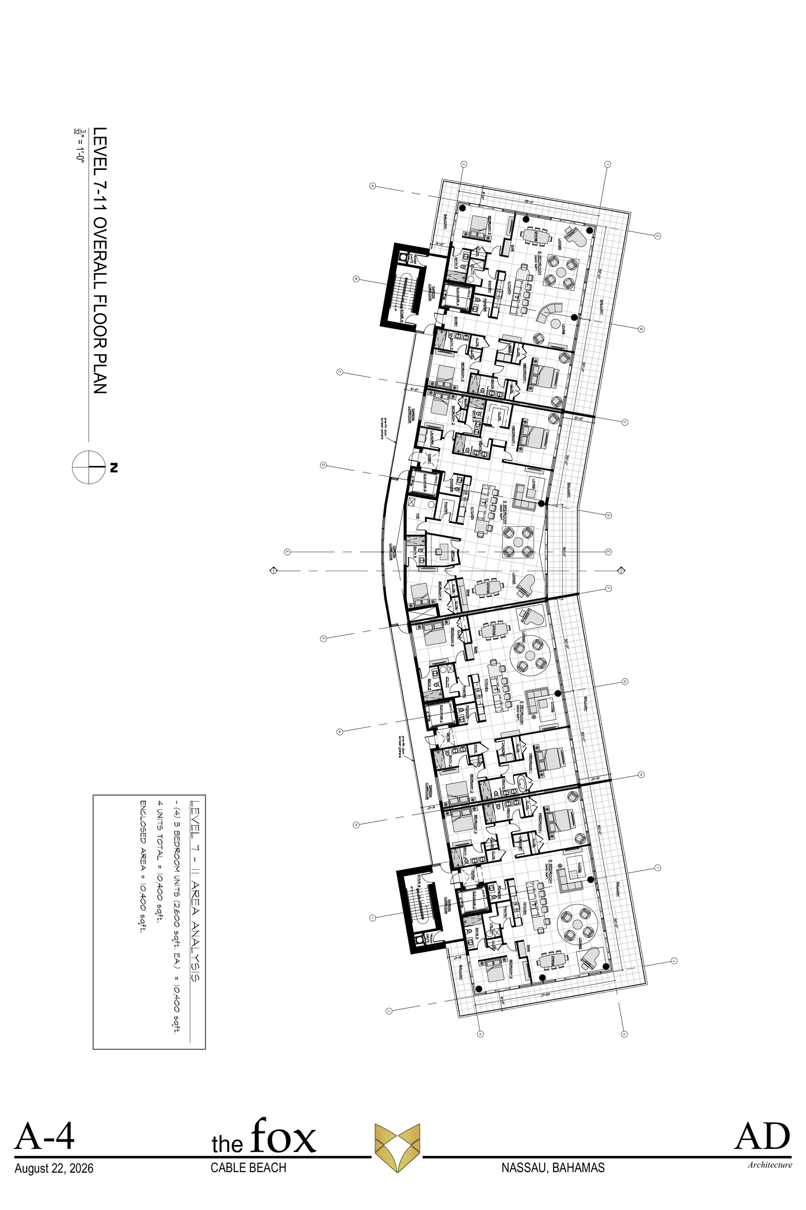 A-4 — Levels 7–11 Overall Floor Plan