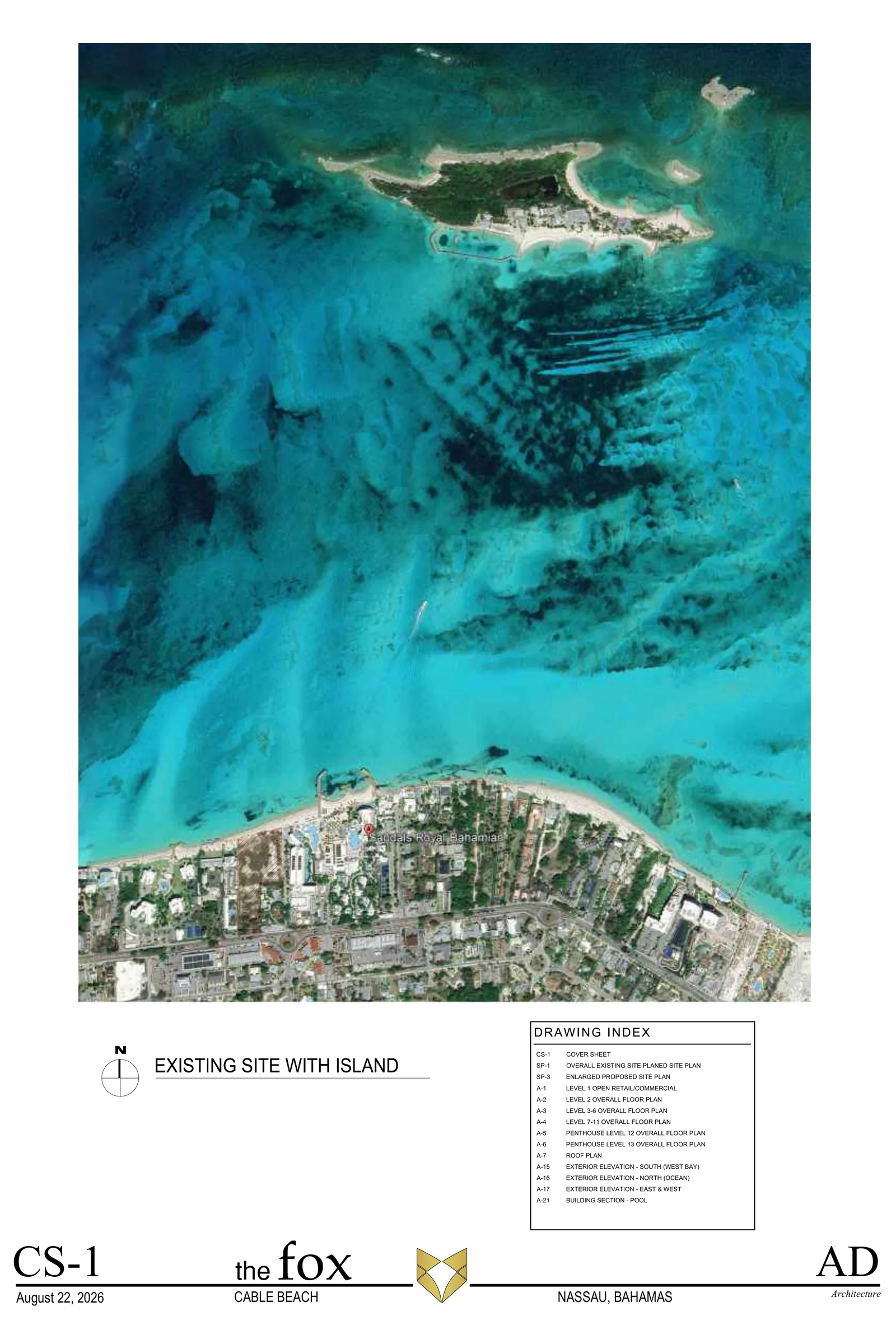 CS-1 — Cover Sheet · Existing Site with Island